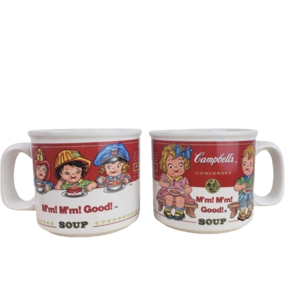 Set of 2 Vintage 1999 Campbells Soup Kids Mug Bowl ~Mm! Mm! Good! - Picture 1 of 14